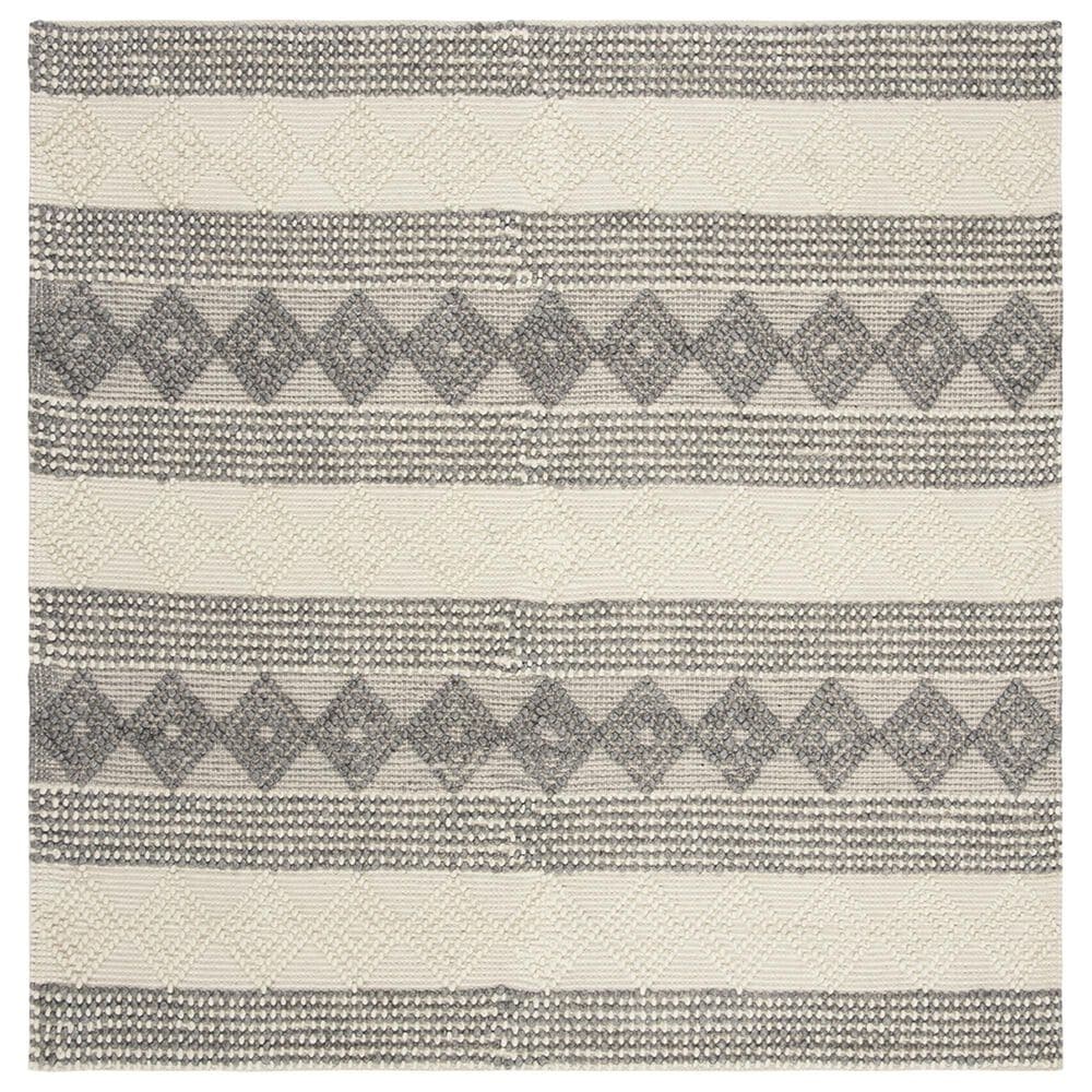 Safavieh Natura NAT105F 10" Square Grey and Ivory Area Rug, , large