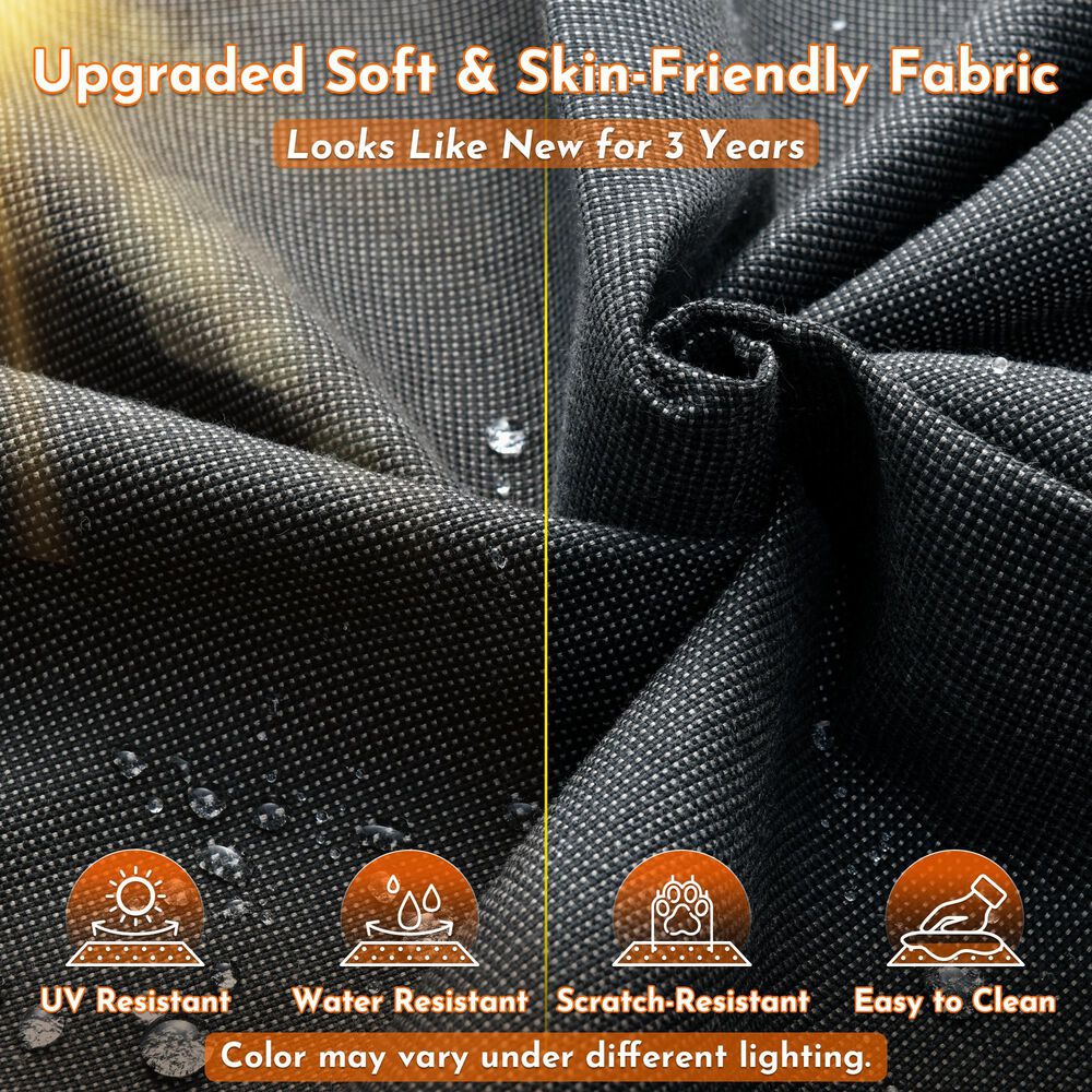 HOMLUX 9-Piece Modular Patio Conversation Set in Black, , large