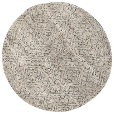 Central Oriental Stonington Nikita Oatmeal and Zinc 7"10" Round Area Rug, , large