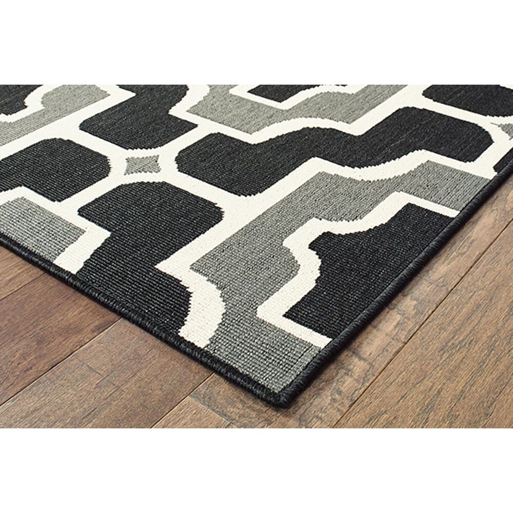 Oriental Weavers Marina 1491Z 2&#39;5&quot; x 4&#39;5&quot; Black and Grey Area Rug, , large