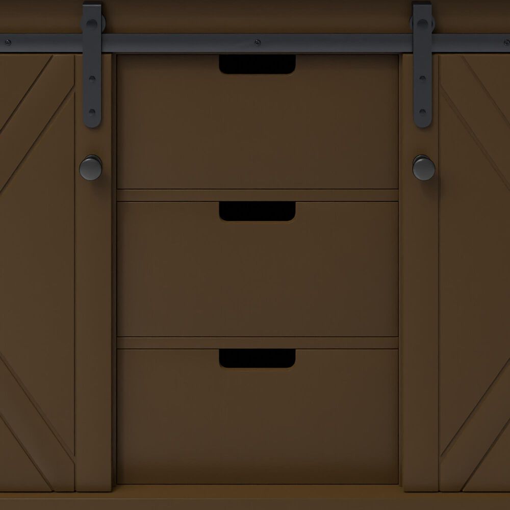 Lexora Home Marsyas 60" Double Bathroom Vanity in Brown with 2 cm White Cultured Marble Top and Rectangular Sinks, , large