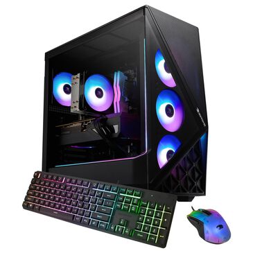 iBUYPOWER Slate 9 Gaming PC Desktop | AMD Ryzen 7 7700 - 32GB RAM - NVIDIA GeForce RTX 5060 Graphics - 1TB NVMe SSD in Black, , large