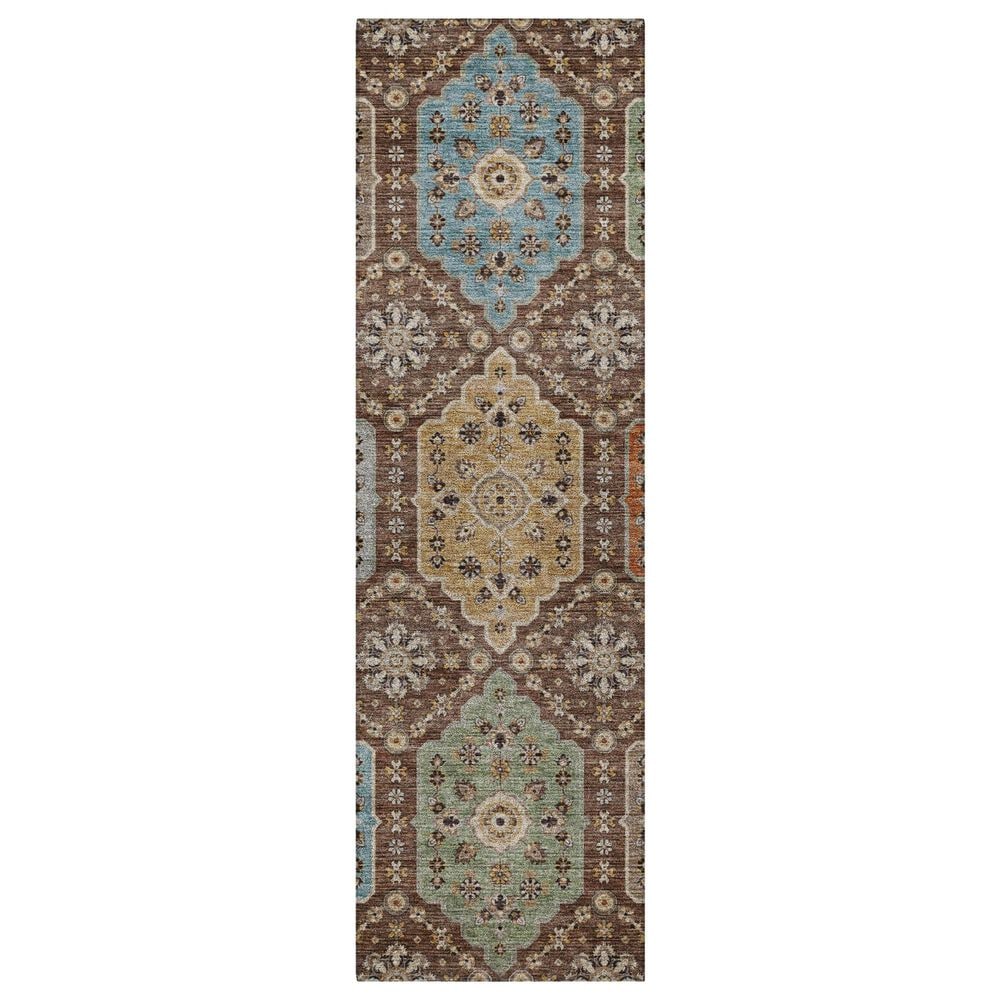 Dalyn Rug Company Silk Road Chocolate, Ivory, Gold, Copper, Gray, Taupe and Blue 2"3" x 7"6" Runner, , large