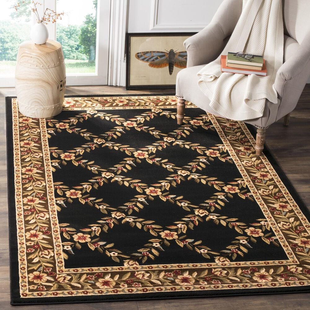 Safavieh Lyndhurst 4&#39; x 6&#39; Black and Brown Area Rug, , large