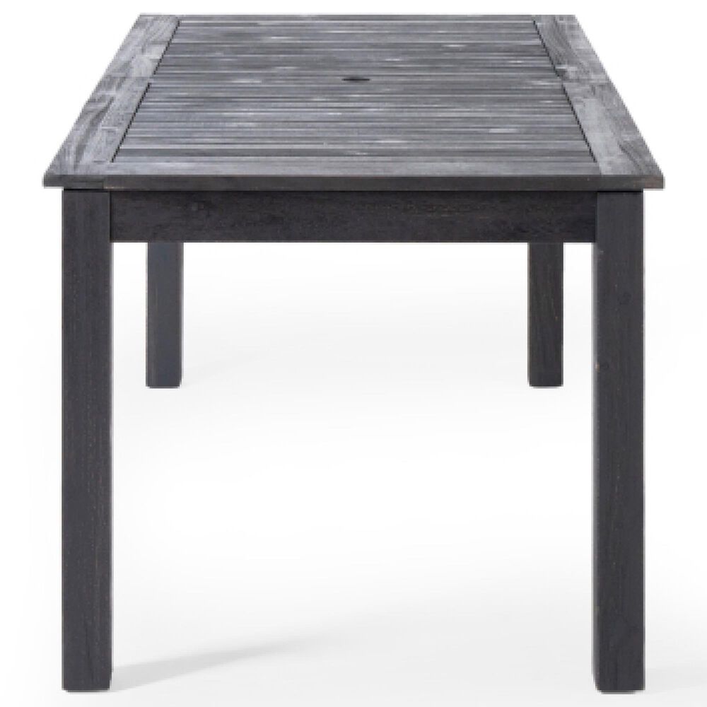 Hearth and Haven 7-Piece Outdoor Expandable Dining Set with Light Grey Cushions in Dark Grey, , large
