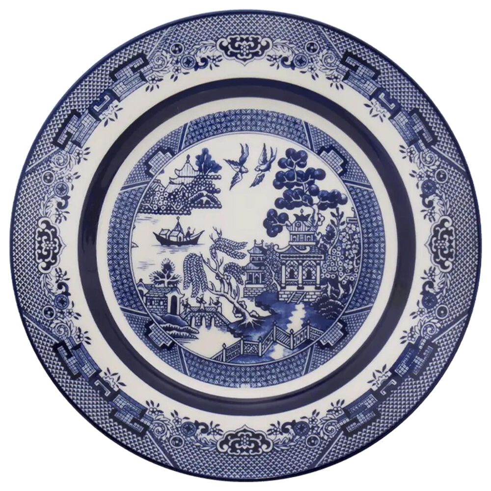 Oxford Flamingo Porcelain 20-Piece Dinnerware Set in Blue Willow, , large