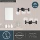 Vaxcel Marshall 3-Light Bathroom Vanity in Matte Black, , large
