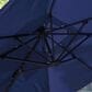 Furniture of America Behar 10" Crank Lift Double Top Square Patio Umbrella with Base in Blue, , large