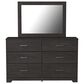 Ashley Belachime 6 Drawer Dresser and Mirror in Dark Charcoal, , large