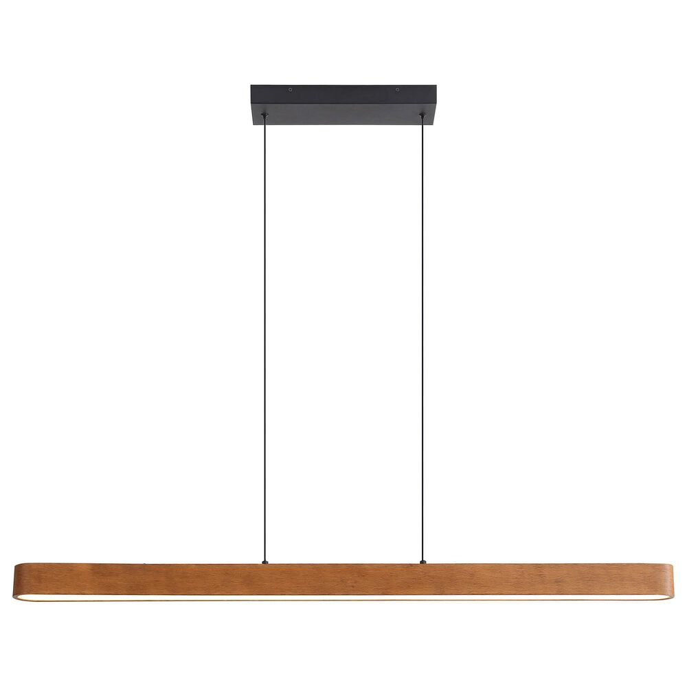 Golden Lighting Silva 1-Light Pendant in Black and Walnut, , large