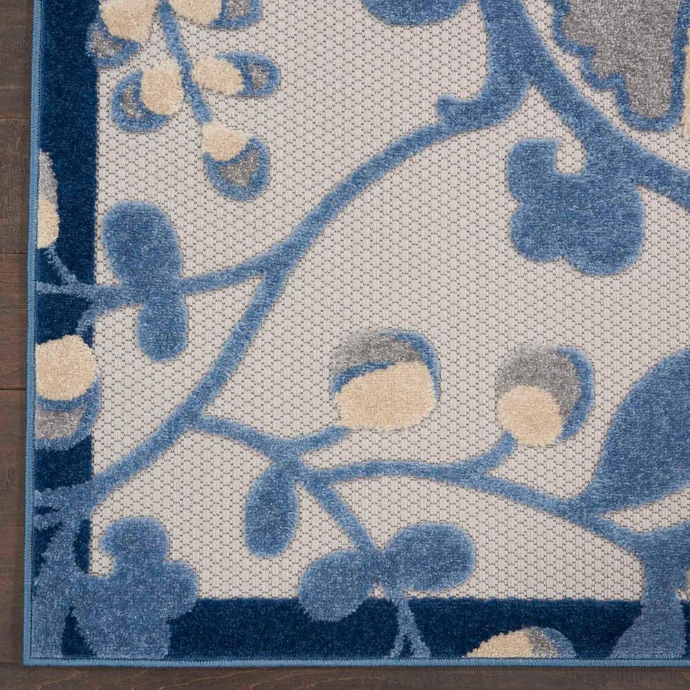 Nourison Aloha ALH17 12&#39; x 15&#39; Blue and Grey Indoor/Outdoor Area Rug, , large