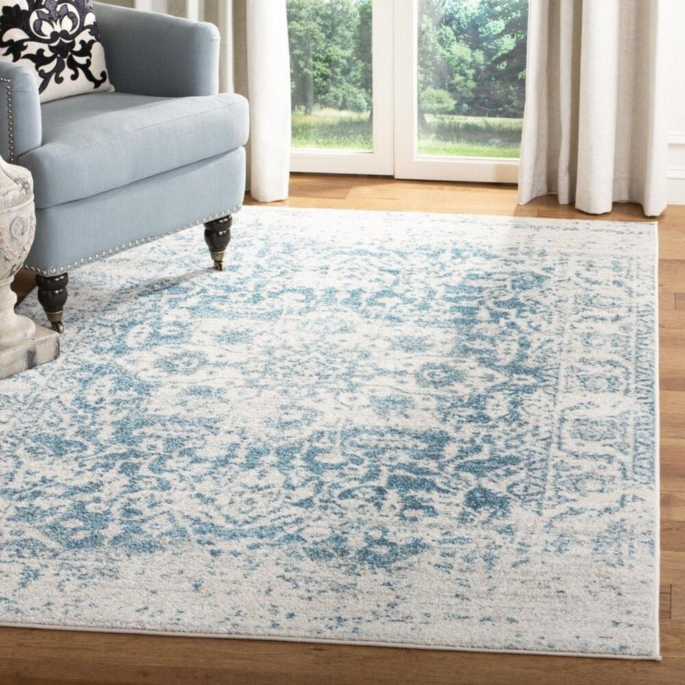 Safavieh Madison MAD603J 3&#39; x 5&#39; Teal and Ivory Area Rug, , large