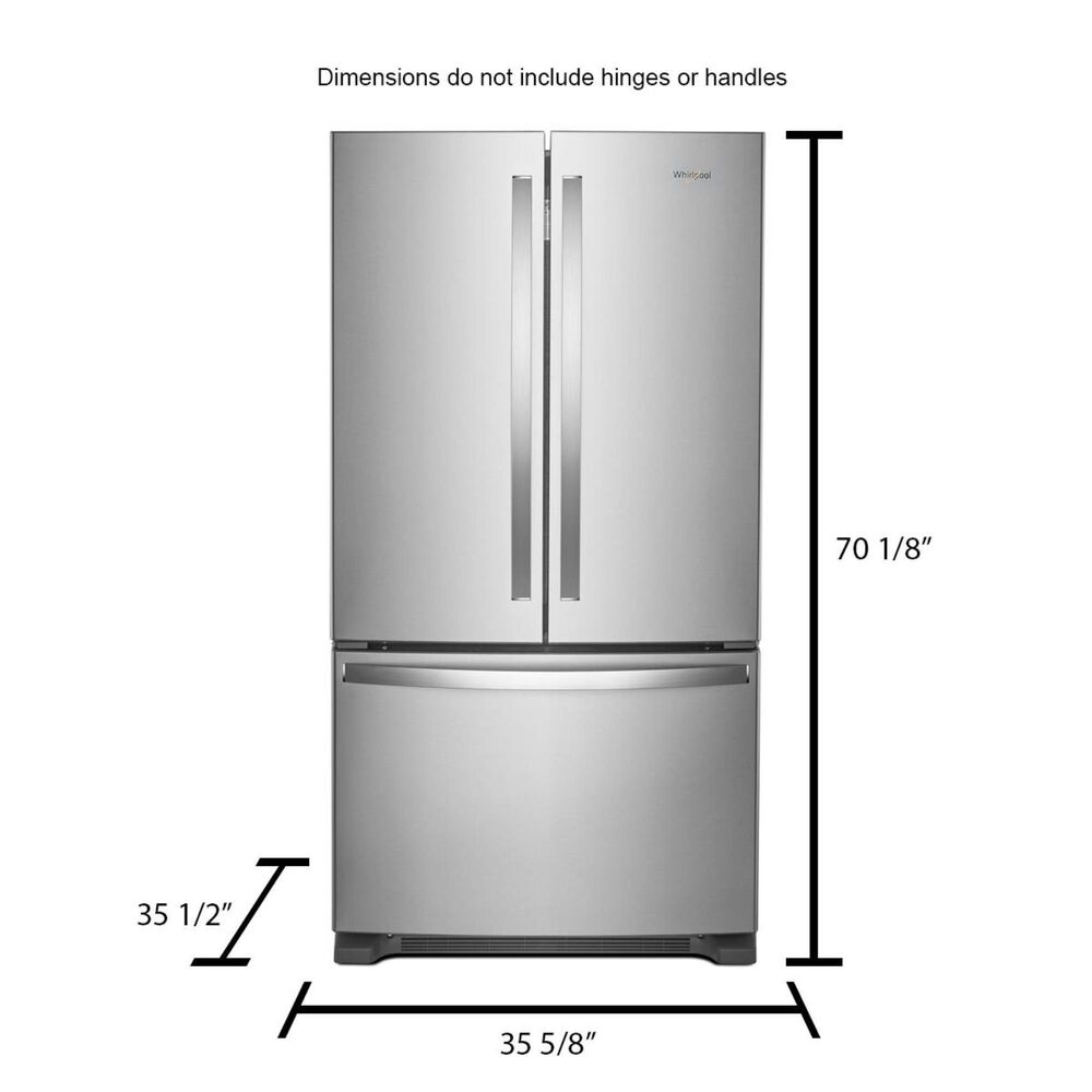 Whirlpool 25 Cu. Ft. 36" Wide French Door Refrigerator with Interior