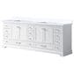 Lexora Home Dukes 84" Double Bathroom Vanity in White with 2 cm White Quartz Top and Rectangular Sinks, , large