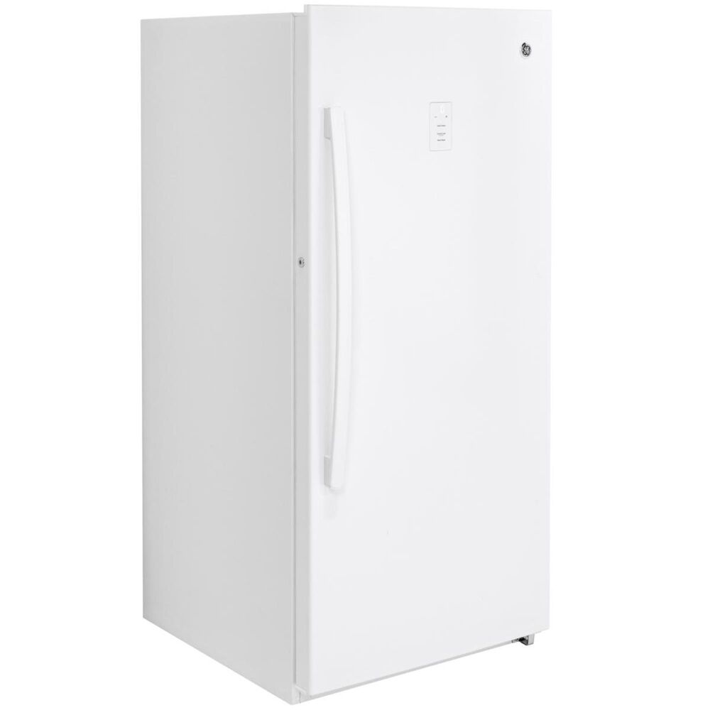 GE Appliances 14.1 Cu. Ft. FrostFree Upright Freezer in White NFM
