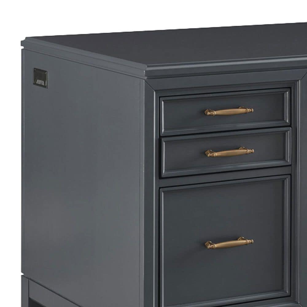 Riva Ridge Alexander 3-Piece Executive Desk with Door Bookcase and Combo File Set in Midnight, , large