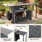 Hearth and Haven Outdoor Kitchen Island Cart with Dual Expandable Stainless Steel Tabletops in Gray, , large