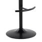 LumiSource Renee Adjustable Swivel Bar Stool with Brown Fabric Upholstery in Black (Set of 2), , large