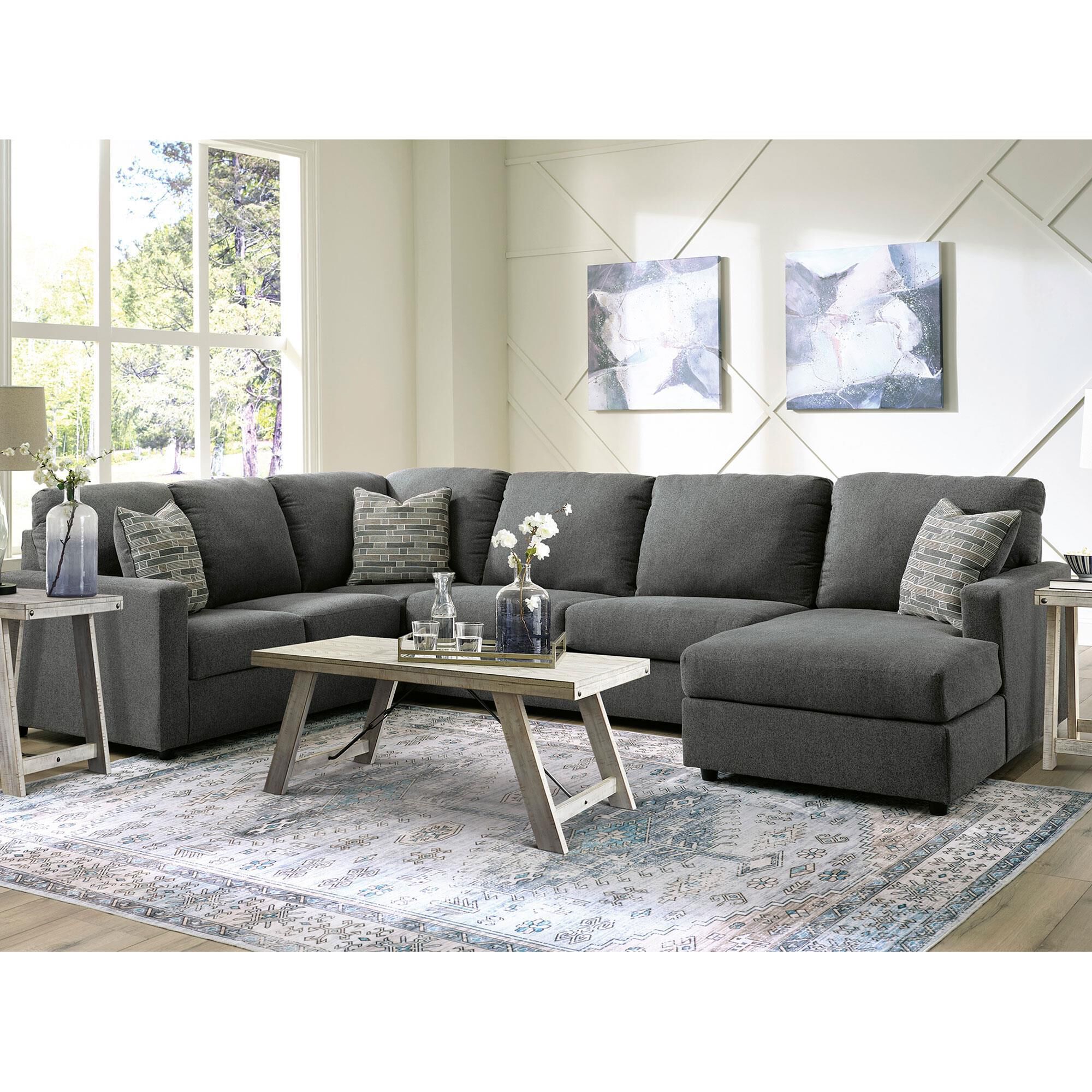 Charcoal u shaped shop sectional