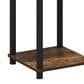 HOMLUX 2-Tier Turn-N-Tube End Table in Amber Pine and Black, , large