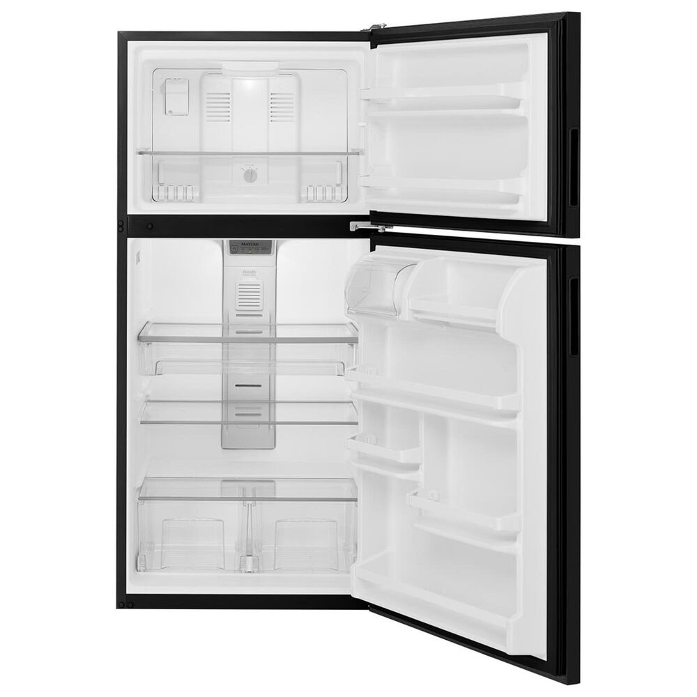 Maytag 18 Cu. Ft. 30-In Wide Top Freezer Refrigerator With PowerCold Feature in Black, , large