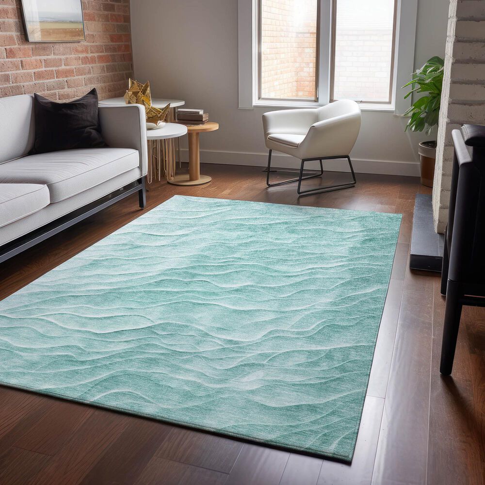 Dalyn Rug Company Pacifica PA1 10&#39; x 14&#39; Aqua Area Rug, , large