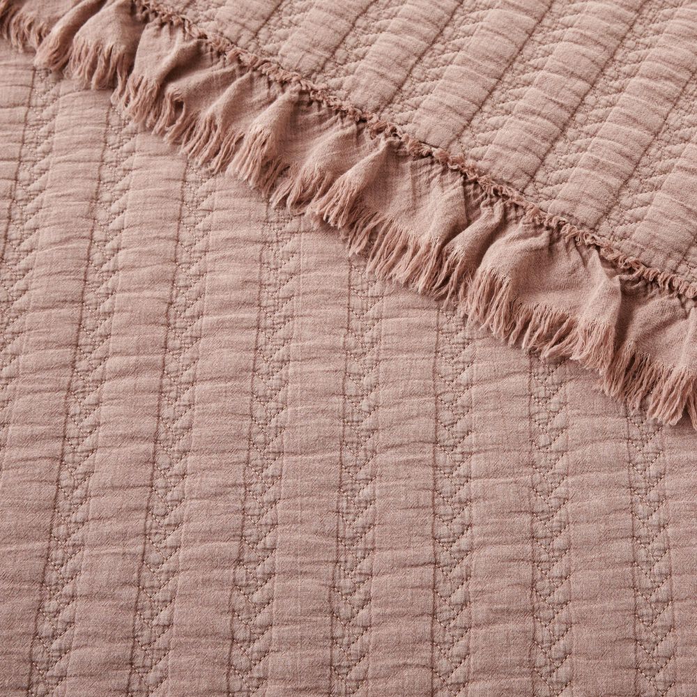 Levtex Wilhemina 50" x 60" Quilted Throw in Dusty Rose, , large