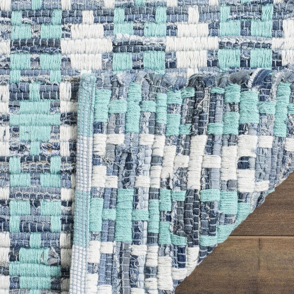 Safavieh Montauk Southwestern 6&#39; Square Turquoise and Multicolor Area Rug, , large