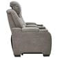 Ashley The Man-Den Power Reclining Loveseat/Console/Adjustable Headrest in Gray, , large