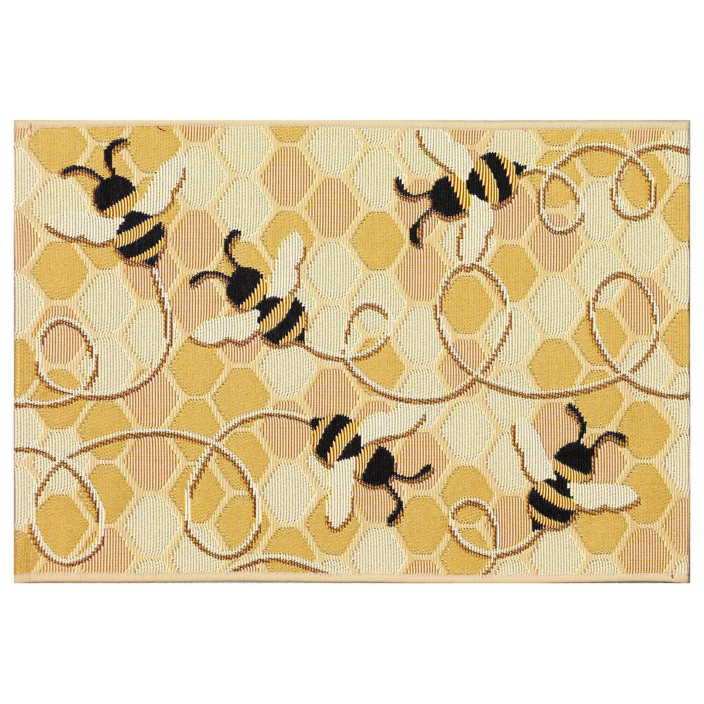 Trans-Ocean Import Liora Manne Esencia Bee Honey 2" x 2"10" Indoor/Outdoor Area Rug, , large