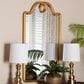 Baxton Studio Eara Wall Mirror with Decorative Top in Gold, , large