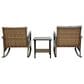 Hearth and Haven 3-Piece Outdoor Rocking Chair Set with Side Table in Blue, , large