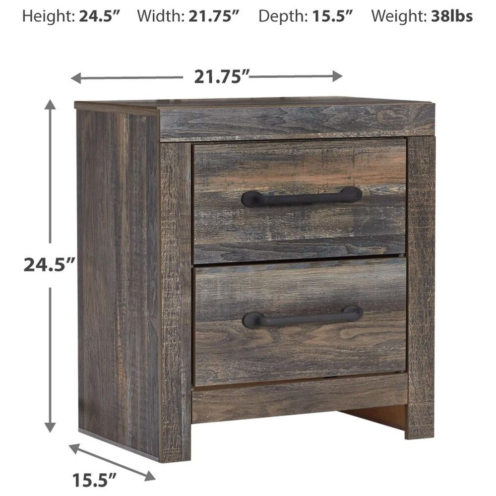 Ashley Drystan 4-Piece King Panel Bedroom Set in Brown Rustic, Burnt Orange and Teal, , large