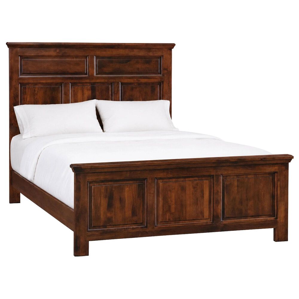Archbold Furniture Heritage 4 Piece Queen Panel Bedroom Set in Brown Mahogany, , large