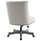 Linden Boulevard Empress Della Office Chair with Natural Tan Seat in Grey Wash, , large