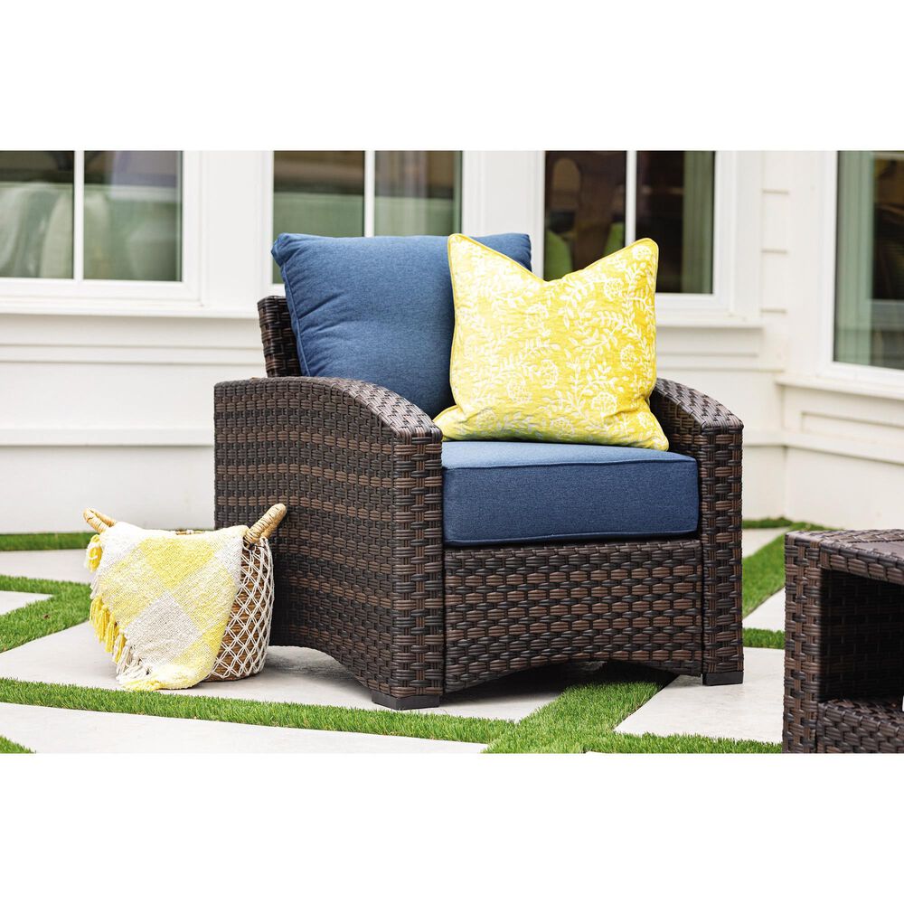 Ashley Windglow Patio Lounge Chair in Brown, , large