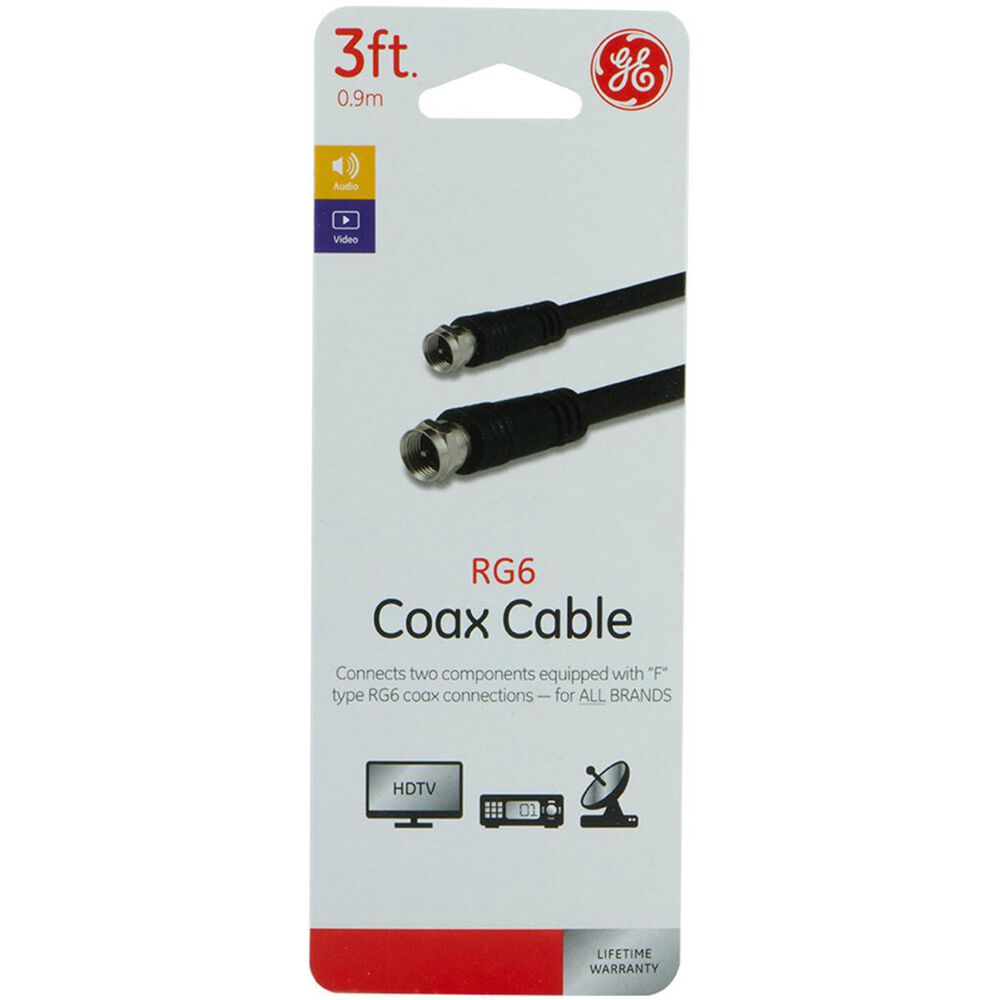 GE 3" Video Coax Cable, , large