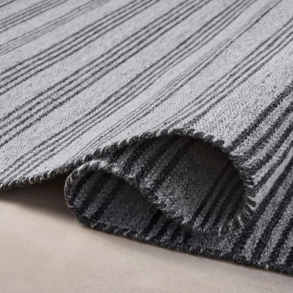 Magnolia Home Charlie Dove and Charcoal 5&#39; x 7&#39;6&quot; Indoor/Outdoor Area Rug, , large