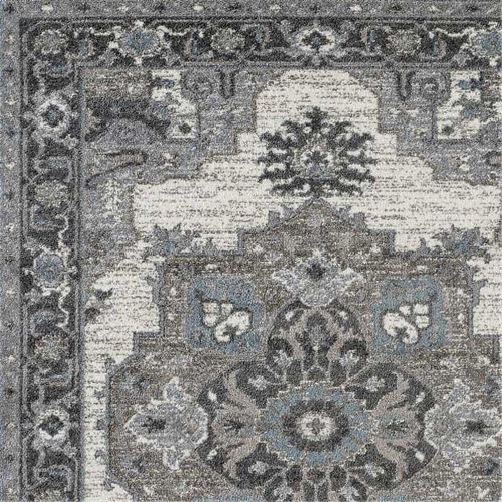 Amer Rugs Alexandria 7&#39;9&quot; x 9&#39;9&quot; Ivory and Stone Gray Area Rug, , large