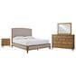 Ashley Sharlance 4-Piece King Panel Bedroom Set in Light Brown, , large