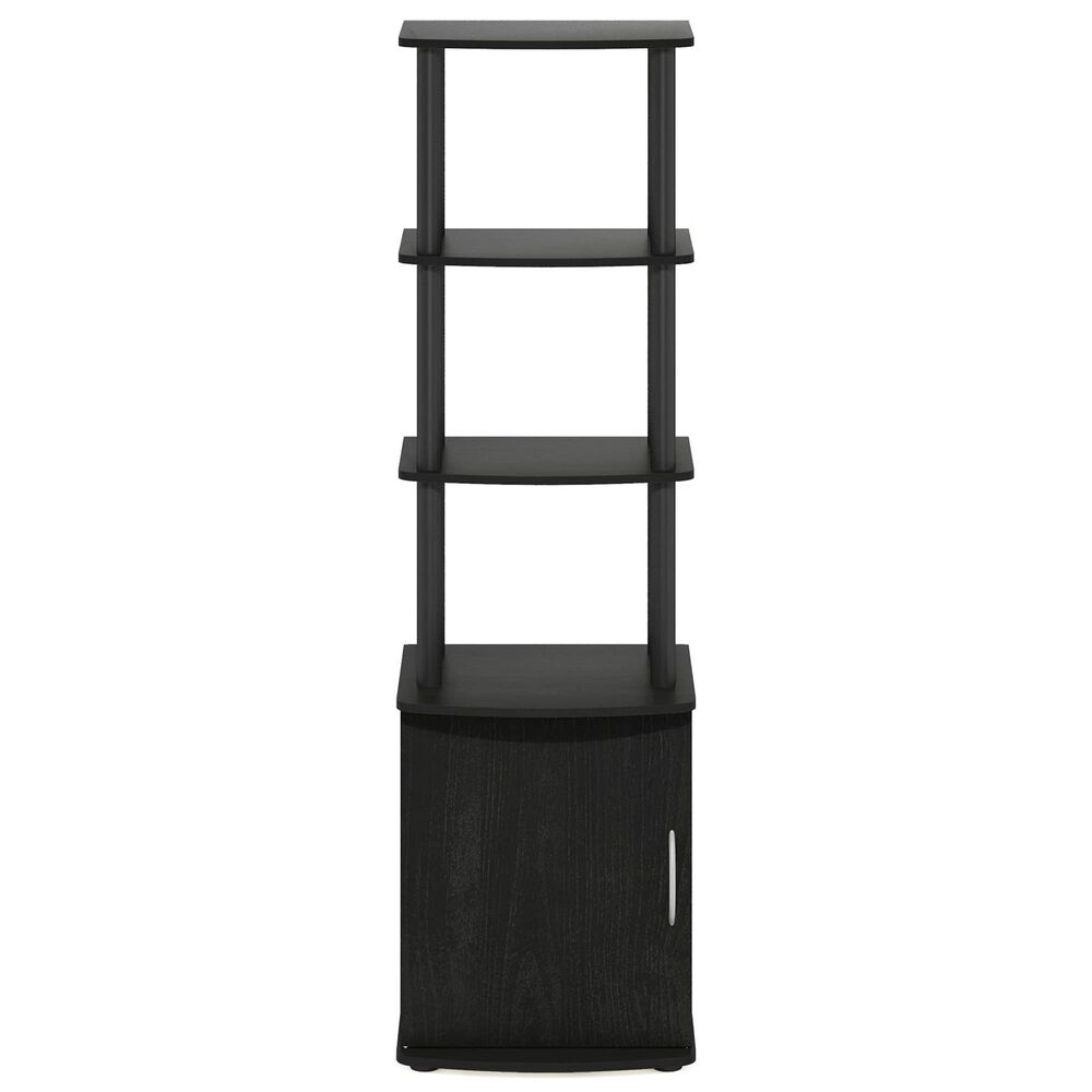 HOMLUX 3-Tier Standing Bookshelf with Storage Cabinet in Blackwood and Black, , large