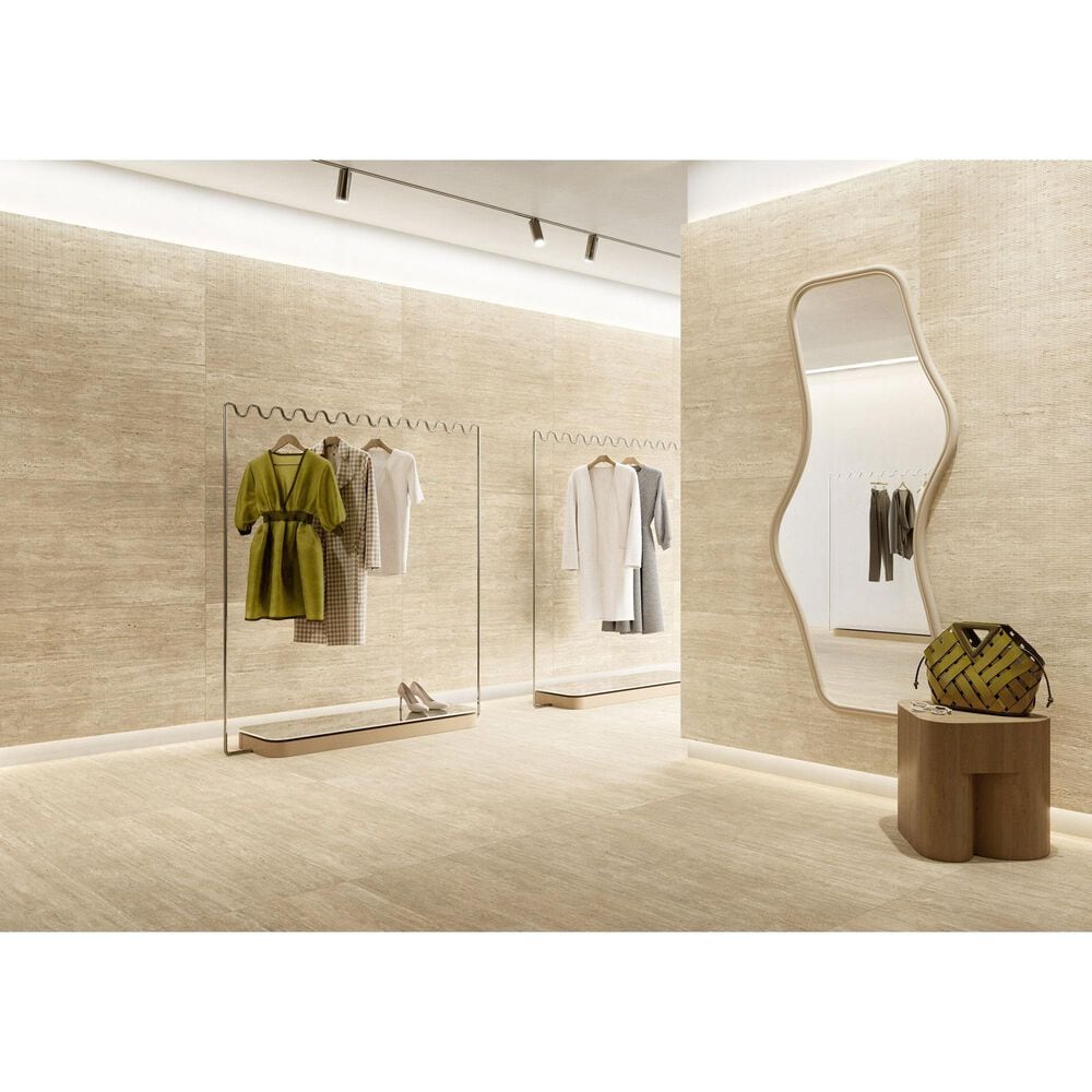 Emser Jargon Beige Strata 24&quot; x 48&quot; Glazed Porcelain Tile, , large