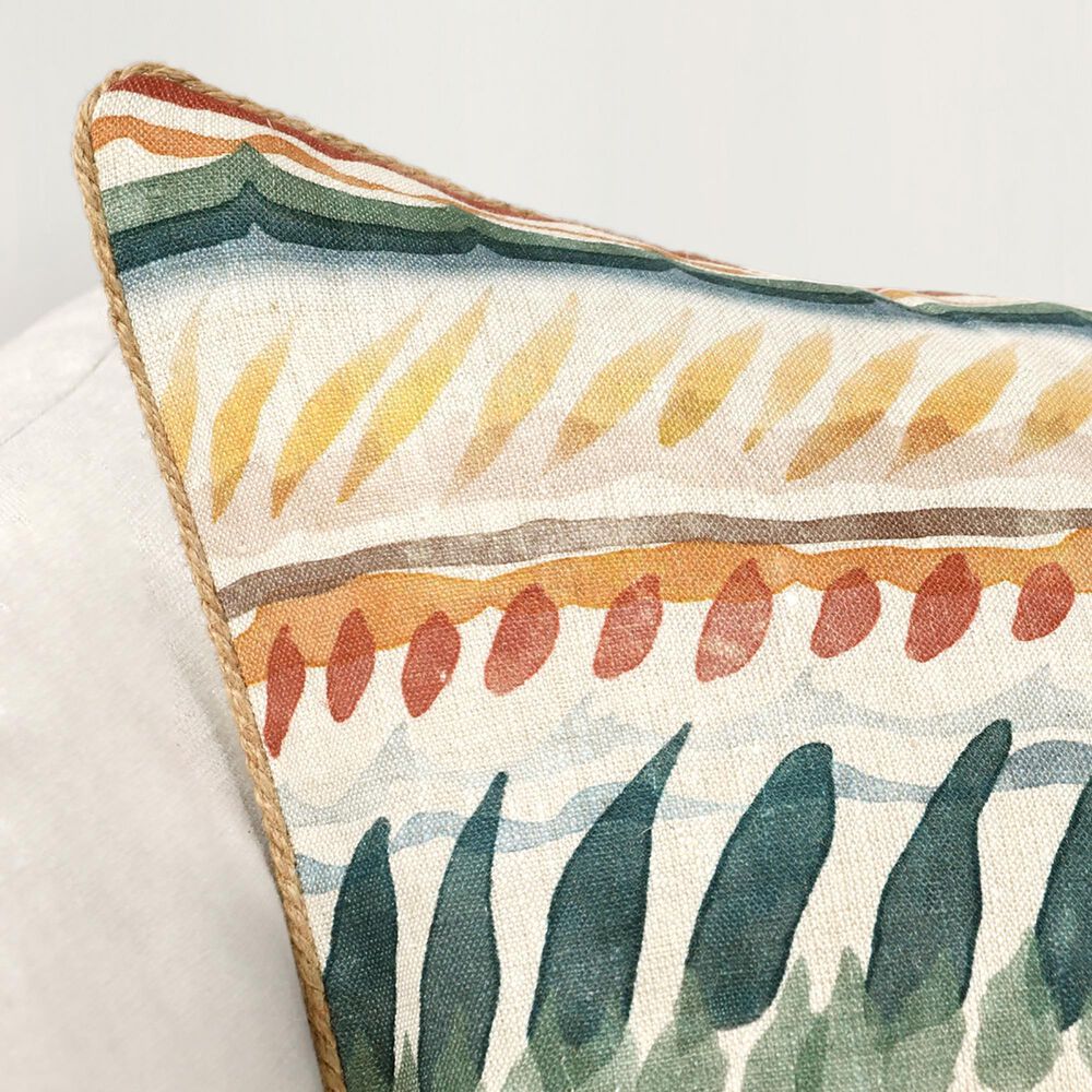 Classic Home Cetara 22&quot; Square Throw Pillow in Blue and Multicolor, , large