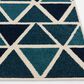Central Oriental Terrace Tropic Isocele 2346NQ58EC.084 5" x 7"3" Snow and Turquoise Area Rug, , large