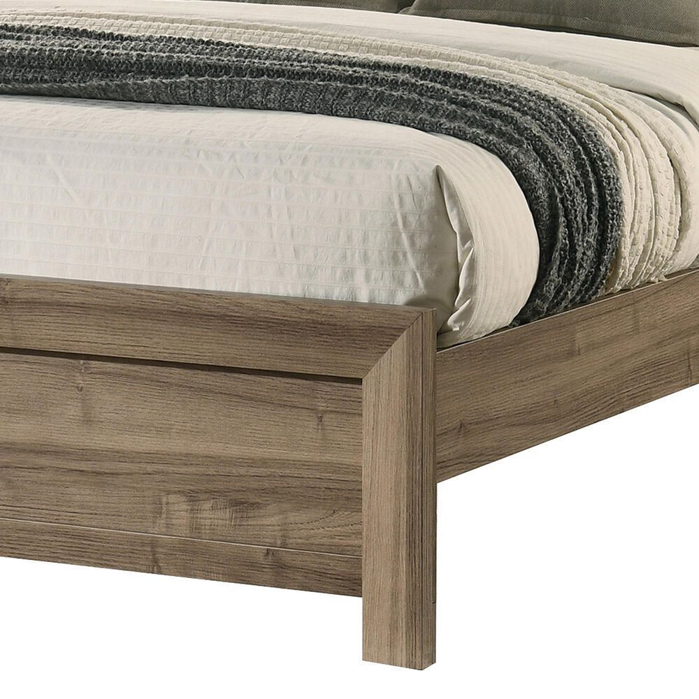 Crown Mark Valor Queen Panel Bed in Light Brown, , large