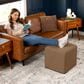 Jaxx Monroe Small Ottoman in Earth Brown, , large