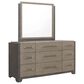Nicolette Home Anderson Park Dark 9-Drawer Dresser and Mirror in Moose Trail and Frontier Brown, , large