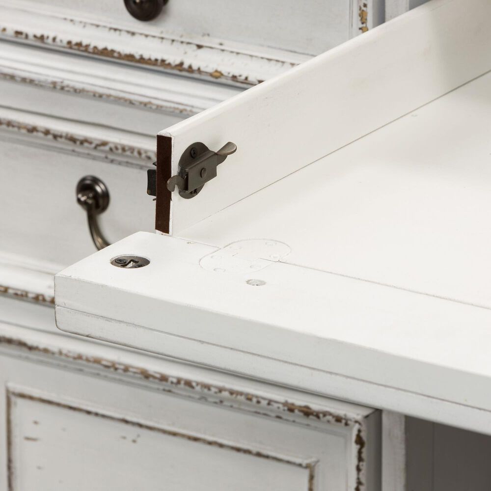 Belle Furnishings Junior Executive Desk in Antique White and Bark, , large