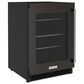KitchenAid 24" Undercounter Refrigerator with Glass Door and Shelves in Black Stainless Steel, , large