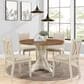 Valor Living Delina 5-Piece Round Dining Set in Antique Natural and White, , large